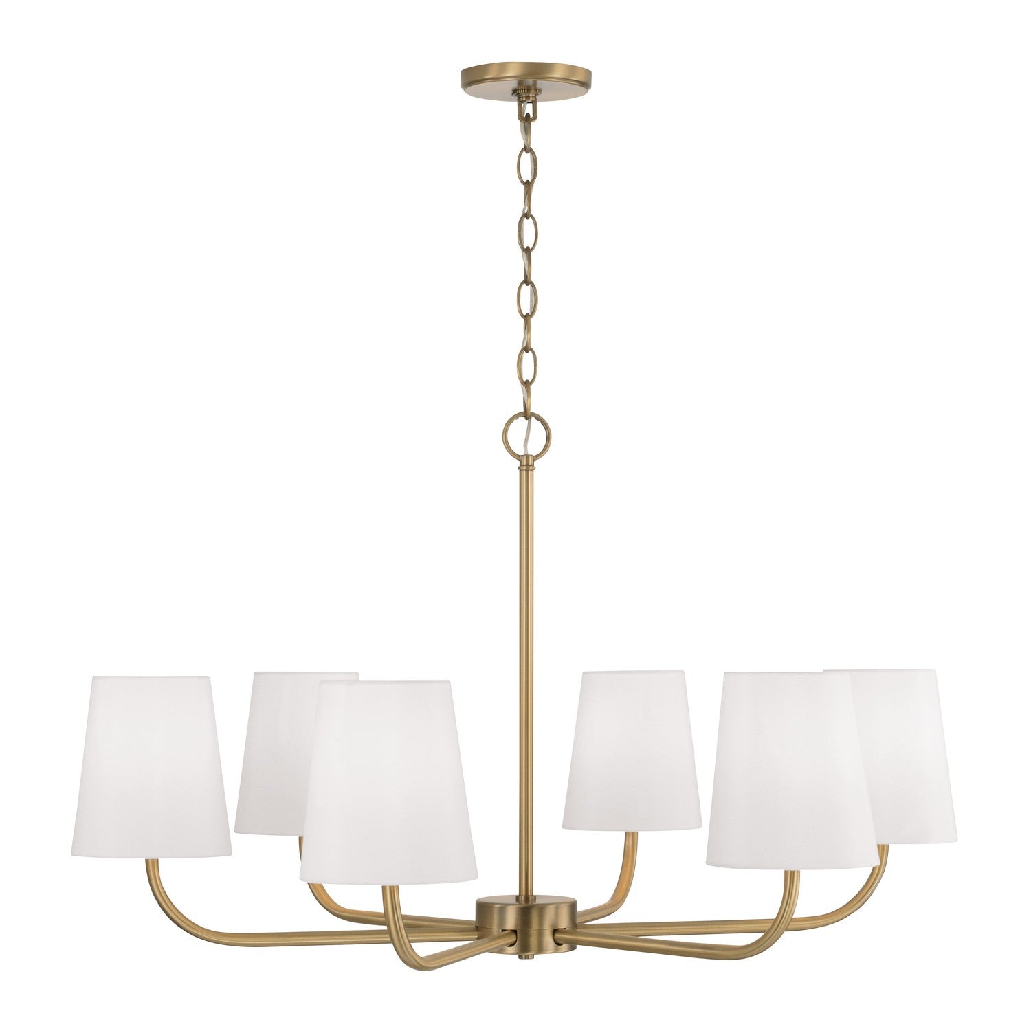 Capital Lighting - 449462AD-706 - Six Light Chandelier - Brody - Aged Brass