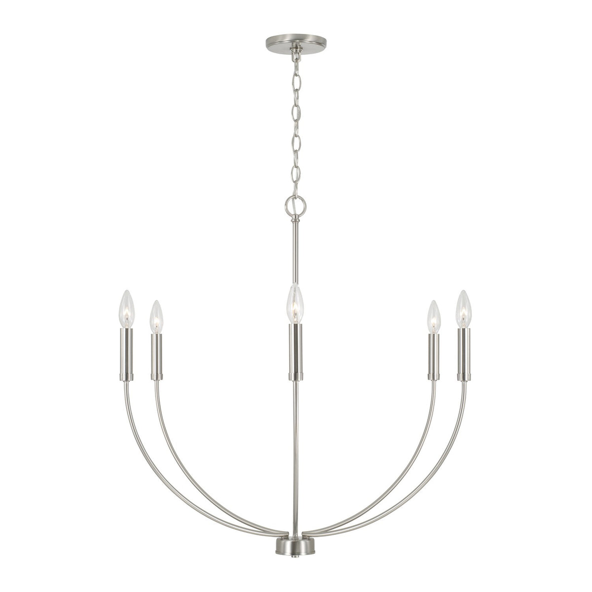 Éclairage Capital - 452161BN - Six lampes Suspendu - Ansley - Nickel brossé