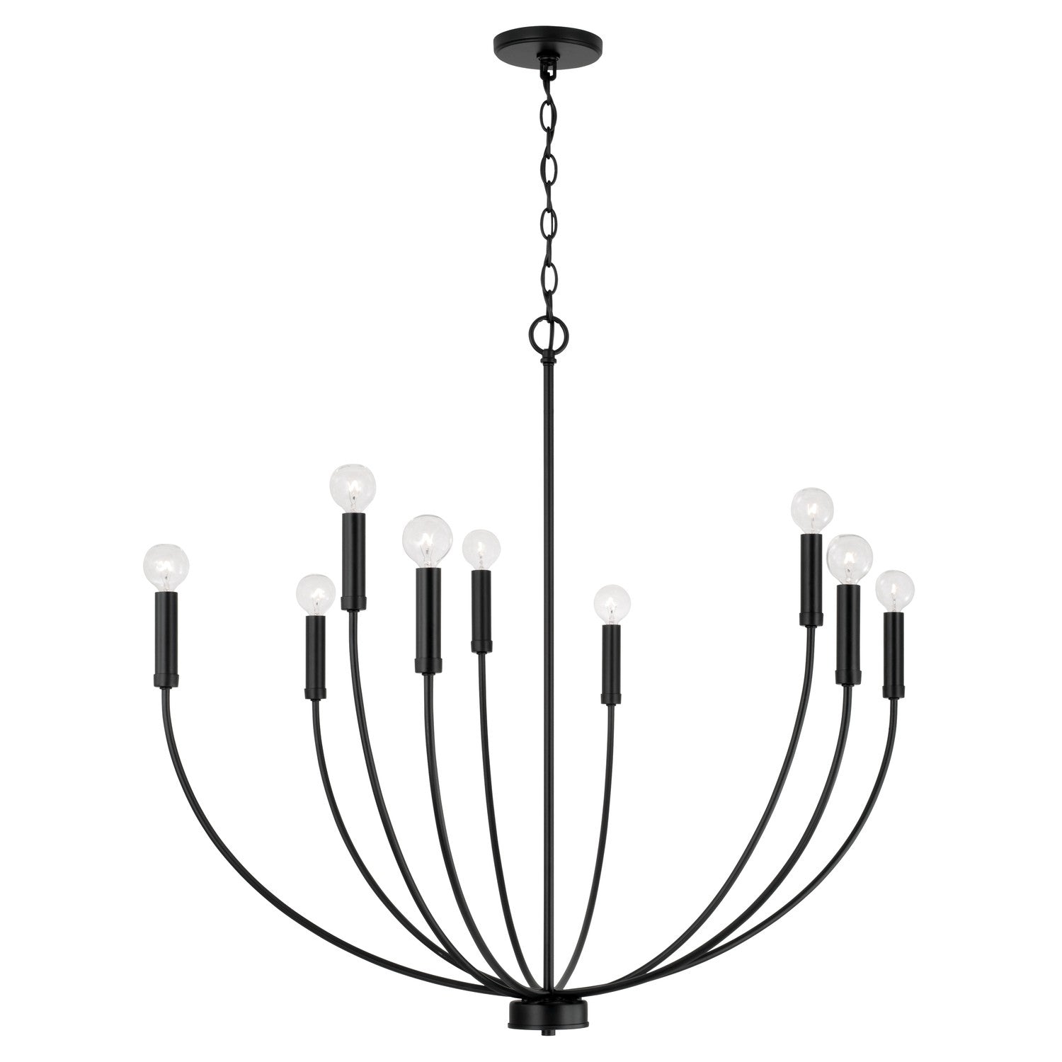 Capital Lighting - 452191MB - Nine Light Chandelier - Ansley - Matte Black