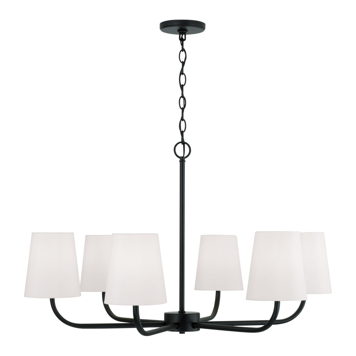 Capital Lighting - 449462MB-706 - Six Light Chandelier - Brody - Matte Black