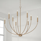 Capital Lighting - 452191AD - Nine Light Chandelier - Ansley - Aged Brass