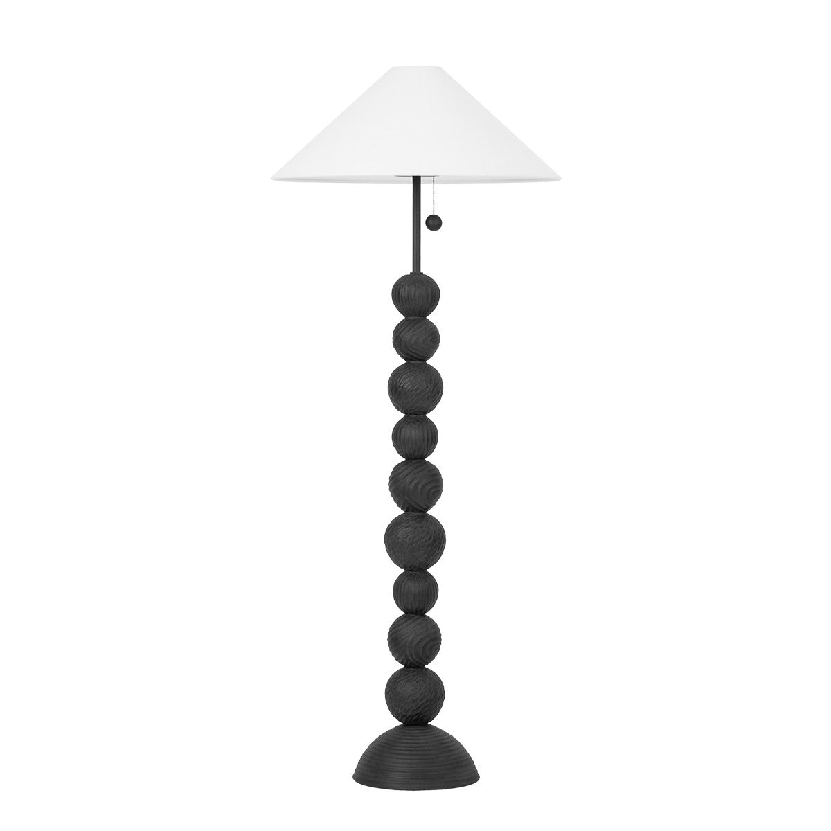 Troy Lighting - PFL1564-FOR/CBF - Two Light Floor Lamp - Miela - Forged Iron/Ceramic Black Motif