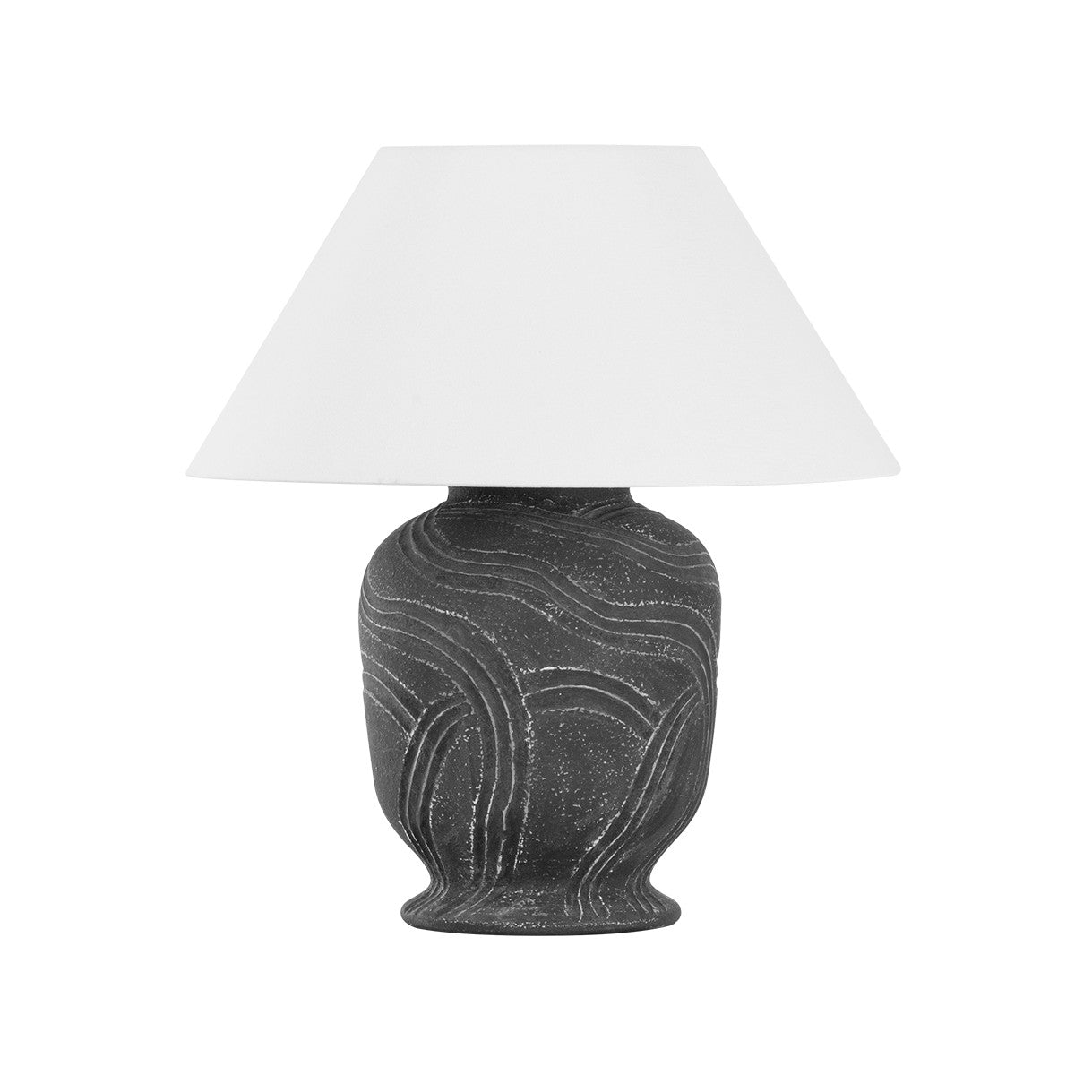 Troy Lighting - PTL2424-PBR/CAN - One Light Table Lamp - Pecola - Patina Brass/Ceramic Windswept Ash