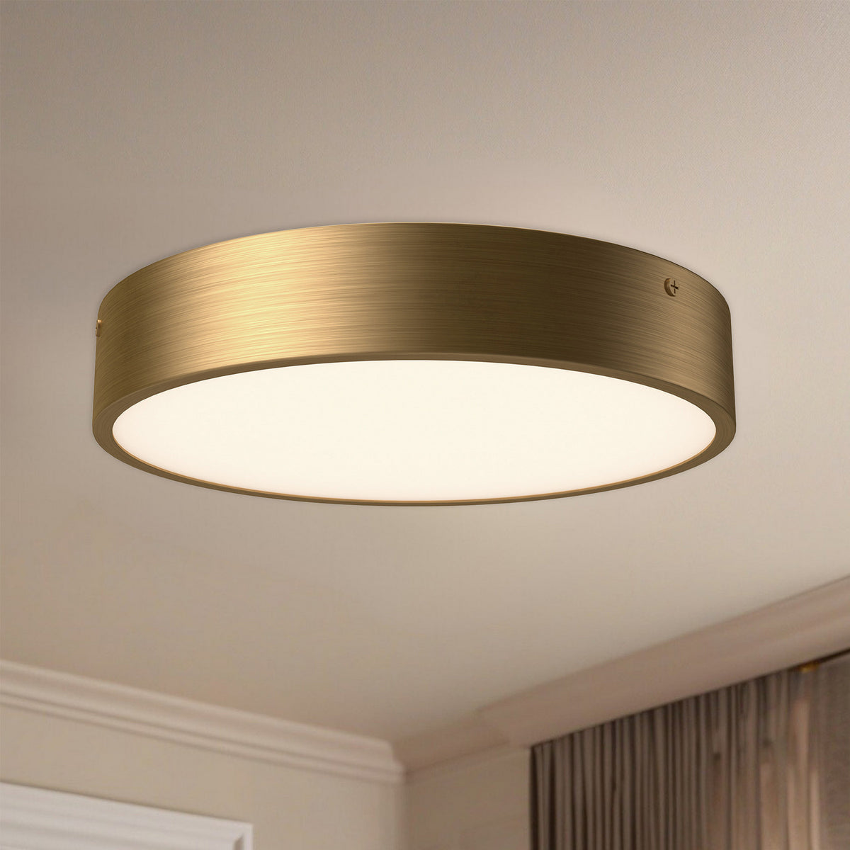Alora Canada - FM554011AG-5CCT - LED Flush Mount - Adelaide - Aged Gold