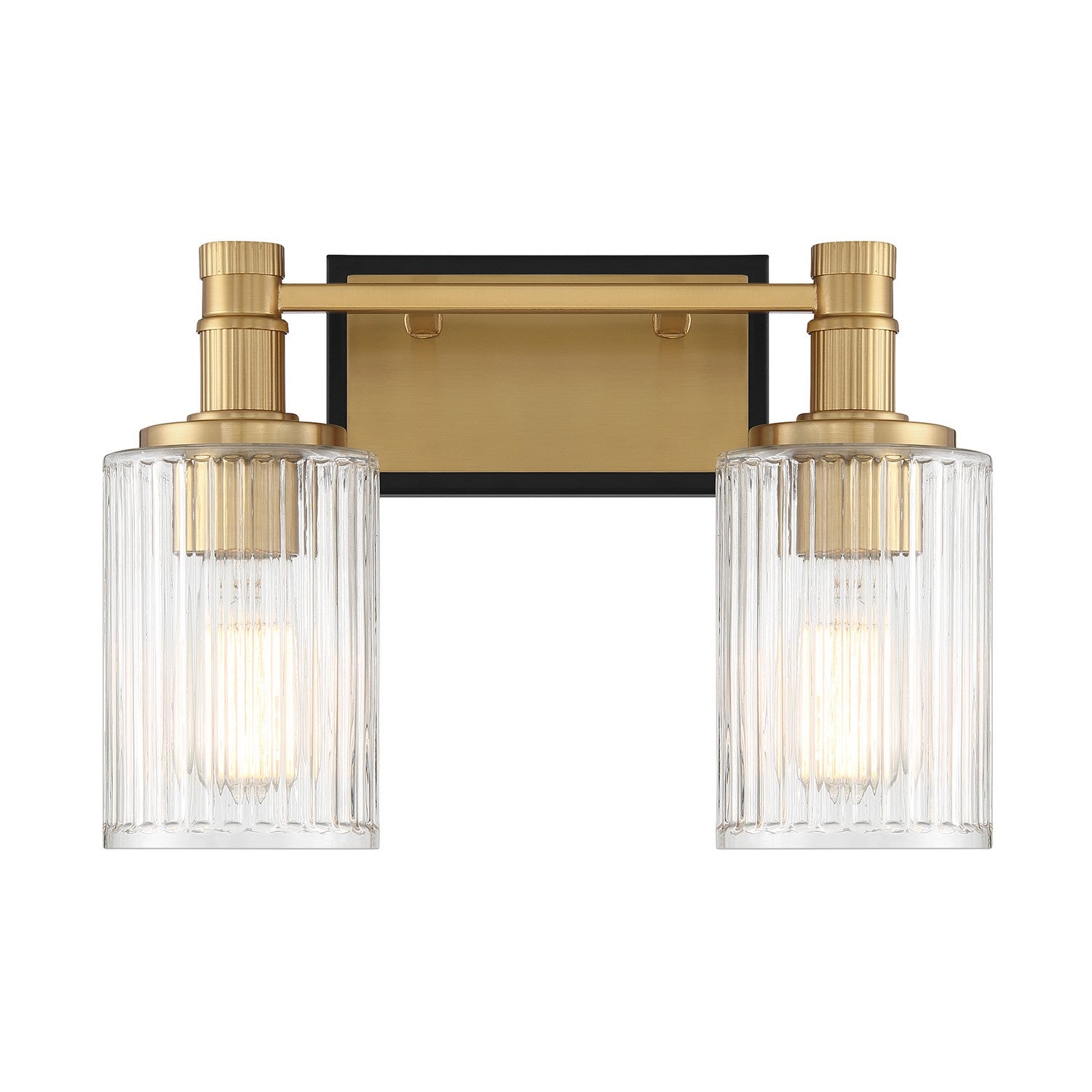 Savoy House - 8-1102-2-143 - Two Light Bathroom Vanity - Concord - Matte Black with Warm Brass