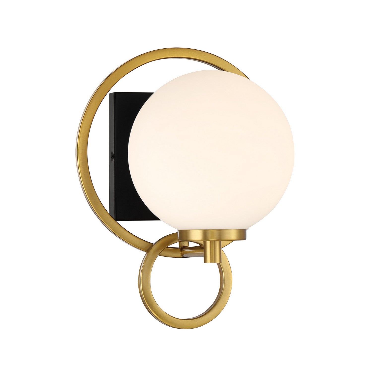 Savoy House - 9-6180-1-143 - One Light Wall Sconce - Alhambra - Matte Black with Warm Brass