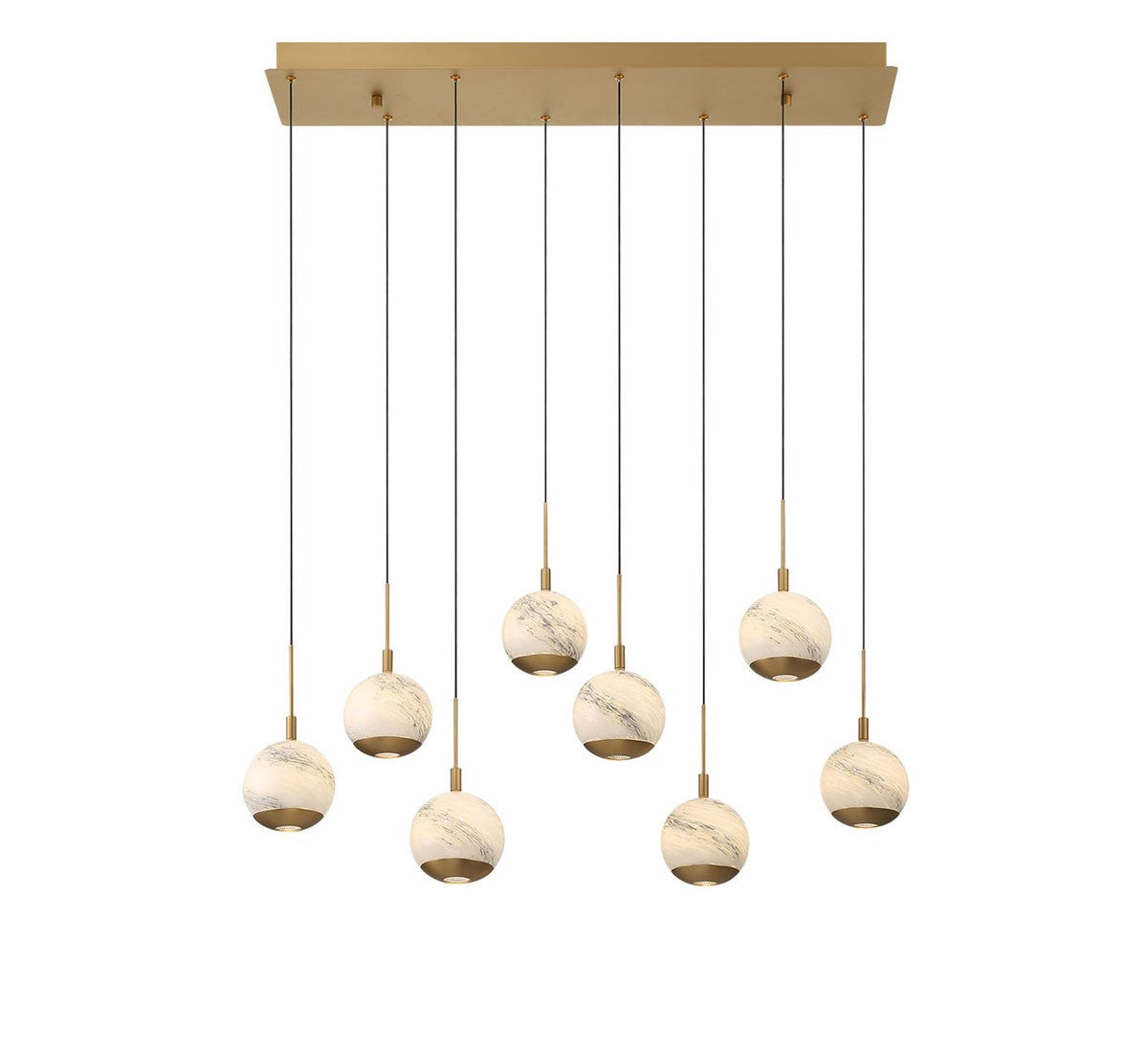 Lib & Co. Canada - 10207-030 - LED Chandelier - Baveno - Painted Antique Brass