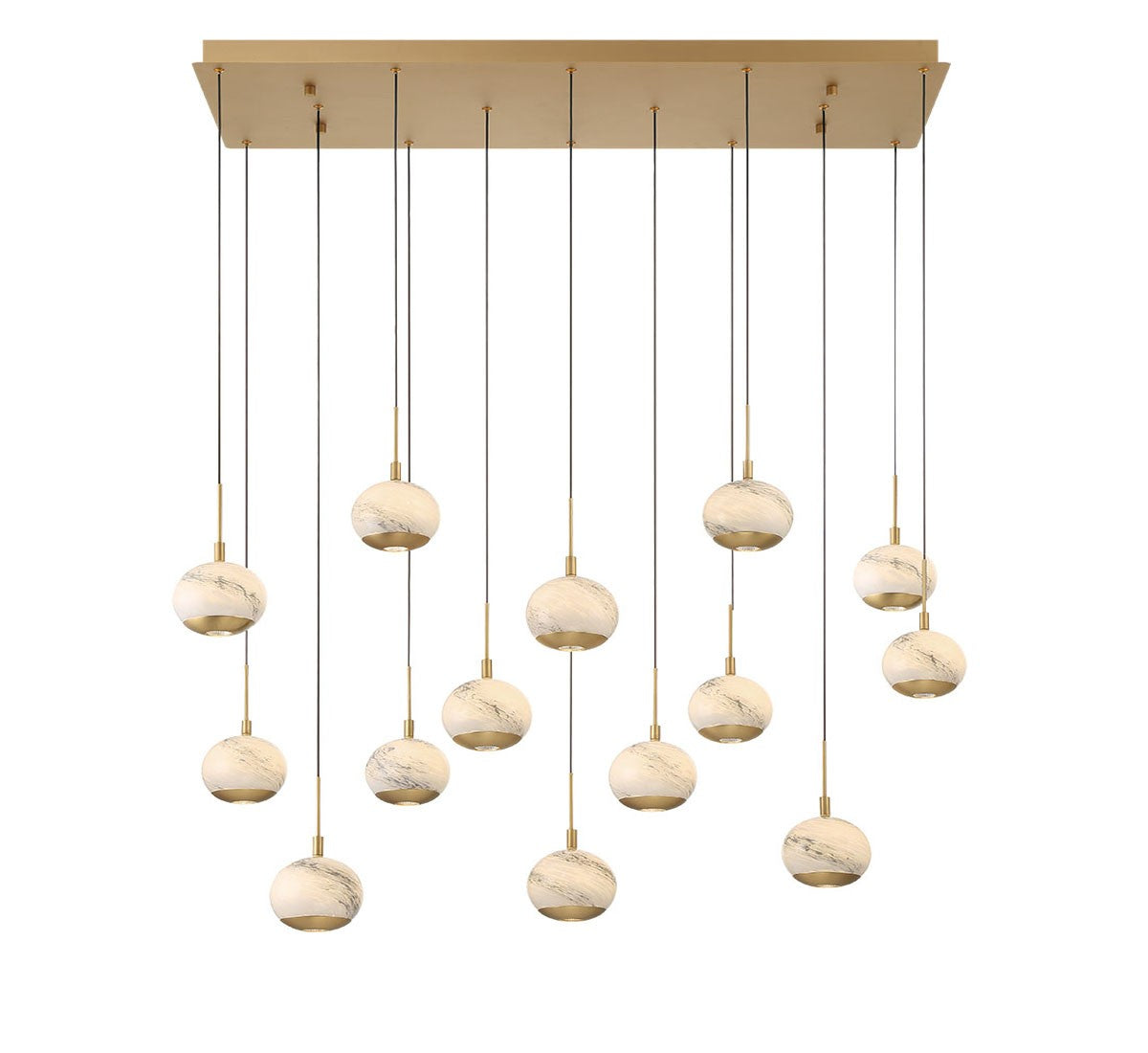 Lib & Co. Canada - 10209-030 - LED Chandelier - Baveno - Painted Antique Brass