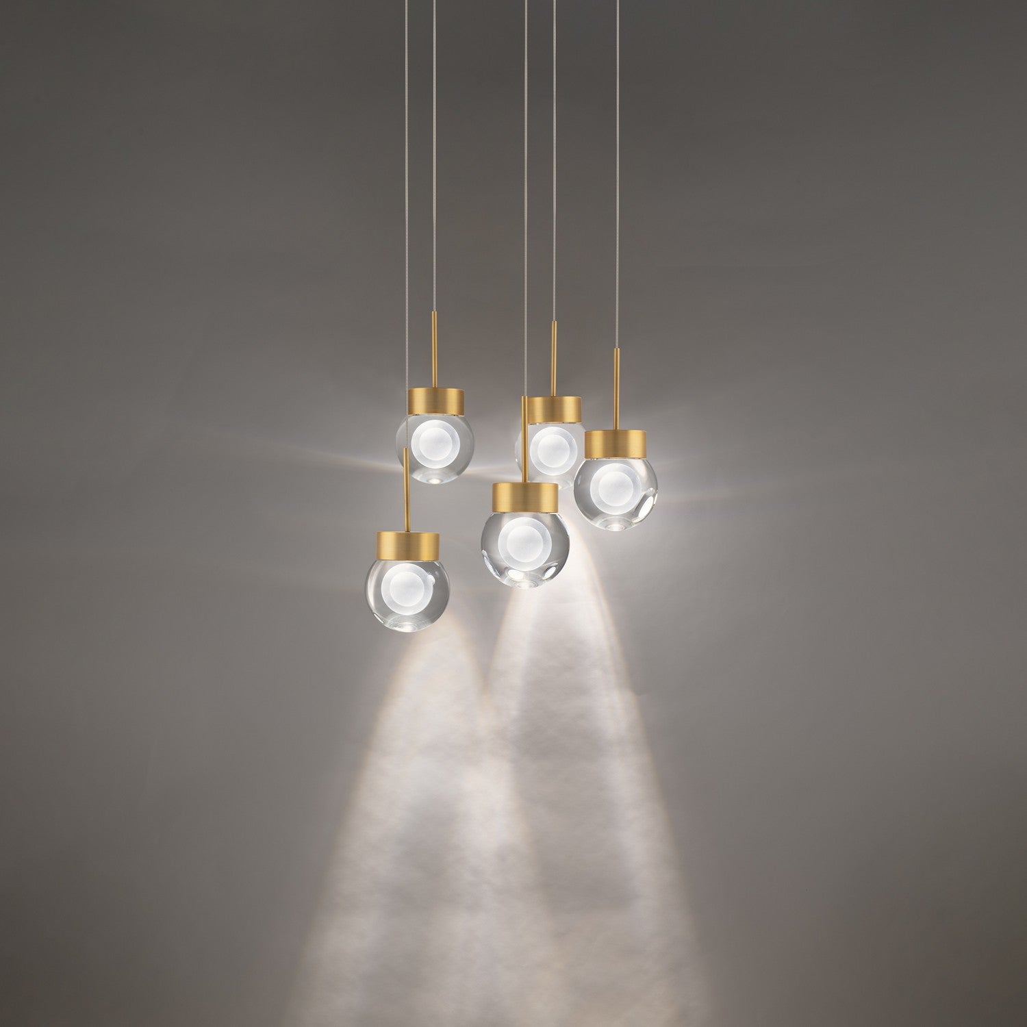 Modern Forms Canada - PD-82005R-AB - LED Pendant - Double Bubble - Aged Brass