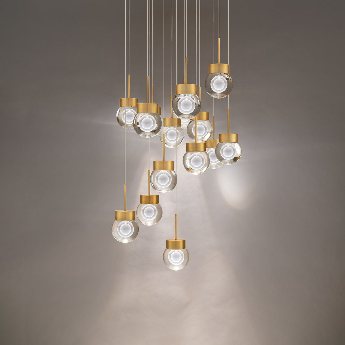 Modern Forms Canada - PD-82015R-AB - DEL Suspension - Double bulle - Laiton vieilli
