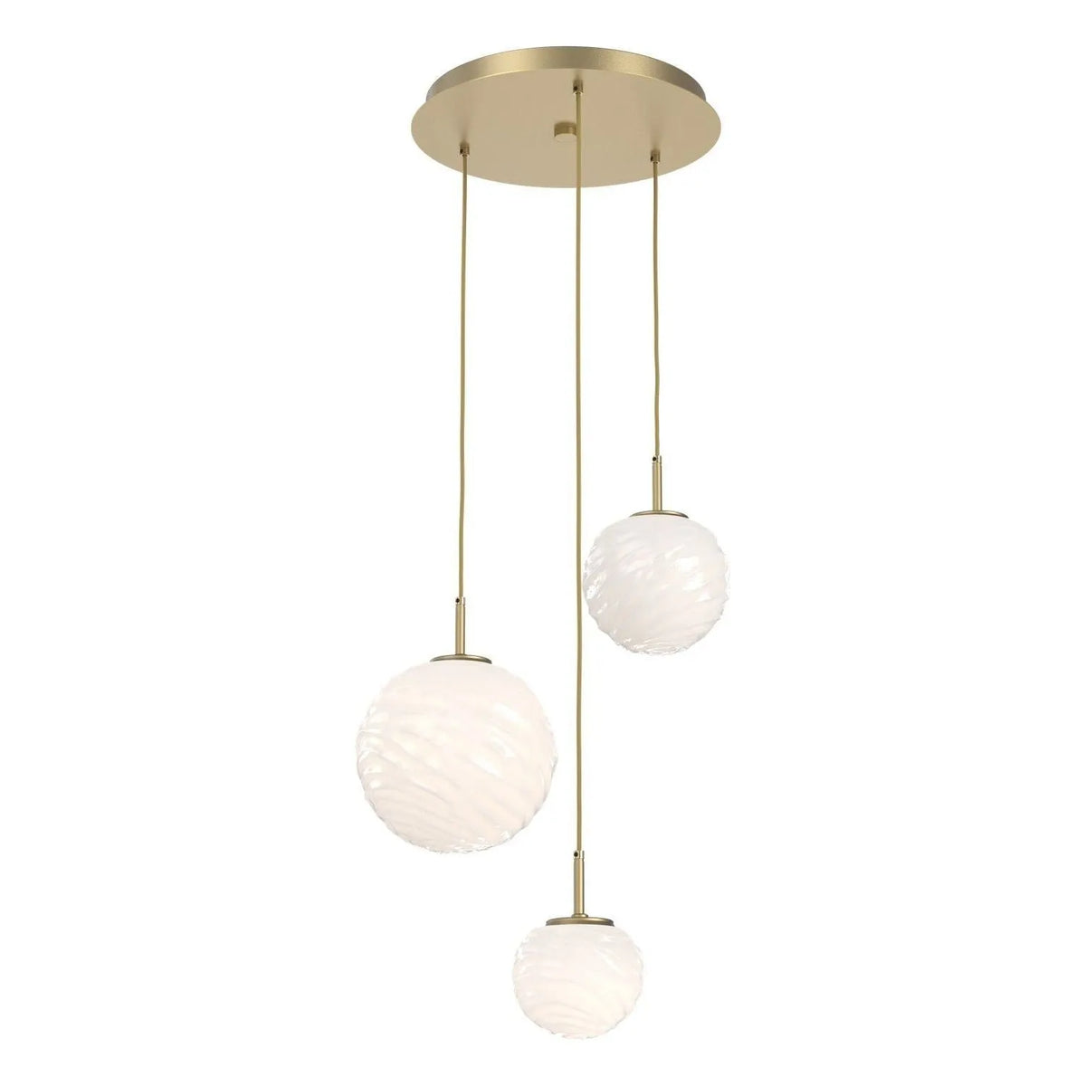 Hammerton Studio - CHB0092-03-GB-WL-C01-L3 - LED Chandelier - Gaia - Gilded Brass