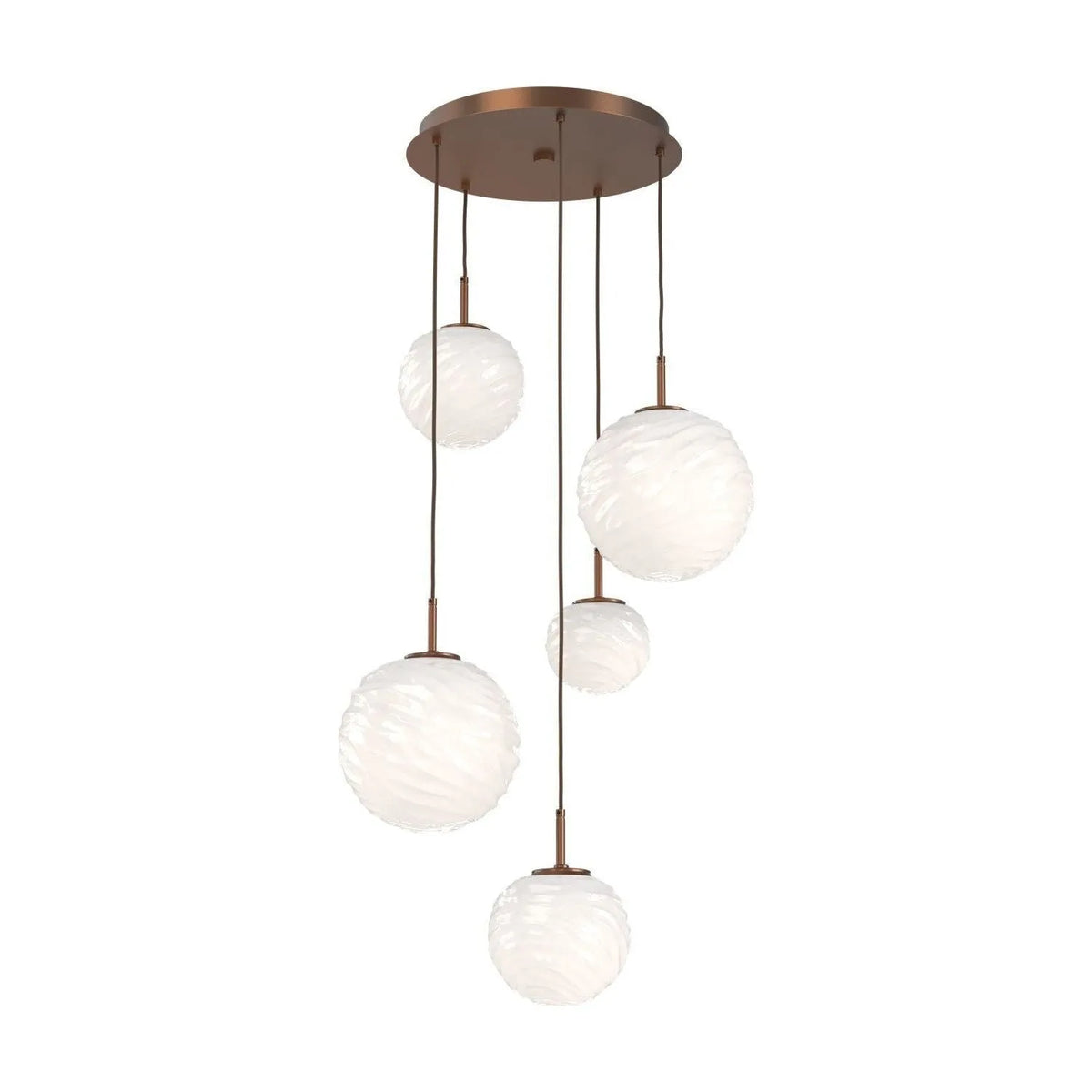 Hammerton Studio - CHB0092-05-BB-WL-C01-L3 - LED Chandelier - Gaia - Burnished Bronze