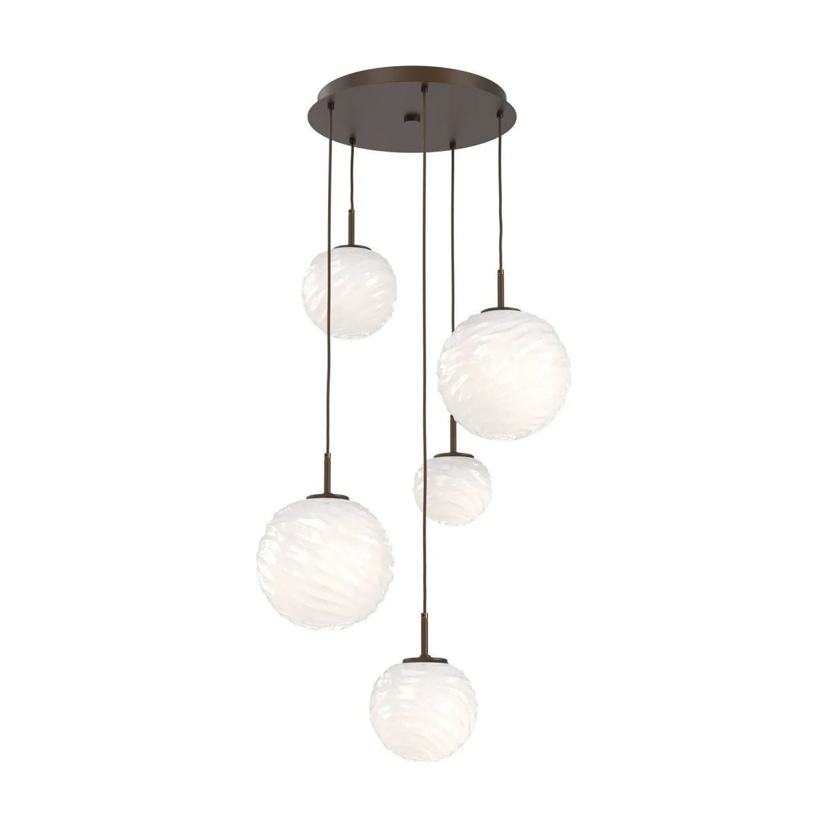 Hammerton Studio - CHB0092-05-FB-WL-C01-L3 - LED Chandelier - Gaia - Flat Bronze