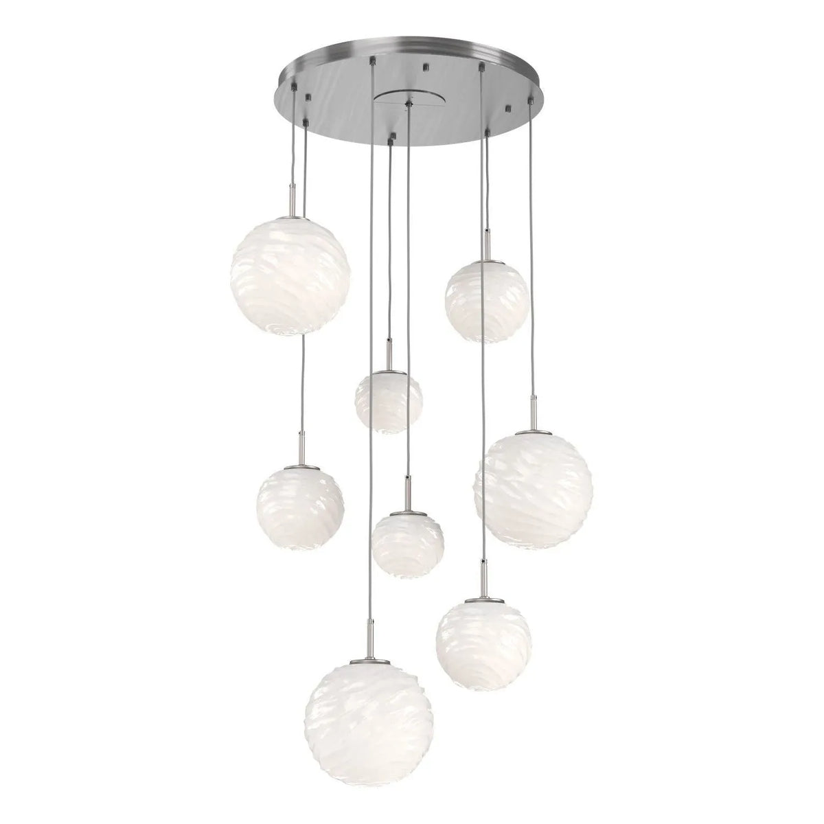 Hammerton Studio - CHB0092-08-SN-WL-C01-L3 - LED Chandelier - Gaia - Satin Nickel