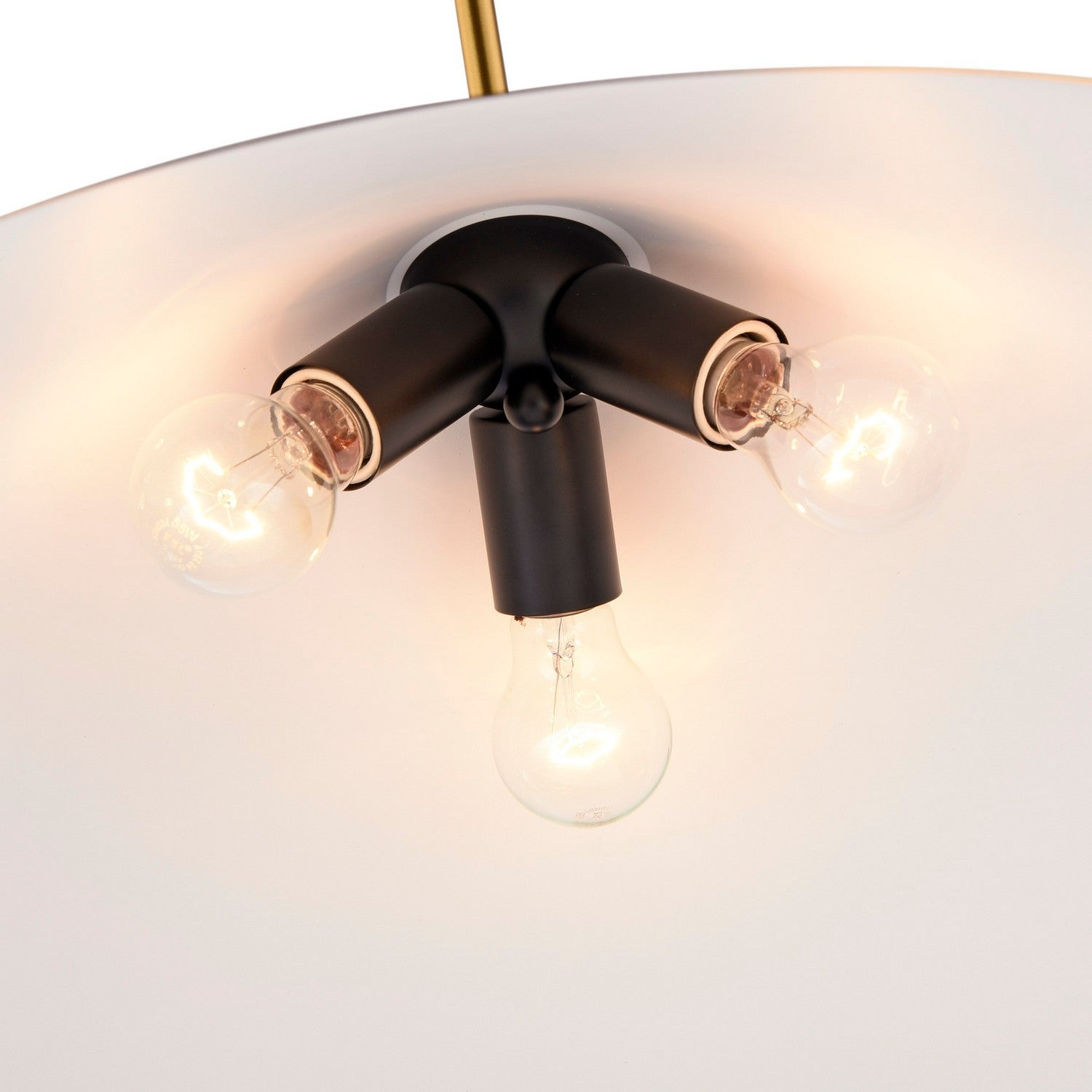 Artcraft Canada - AC11914BR - Three Light Pendant - Baltic - Brass and black