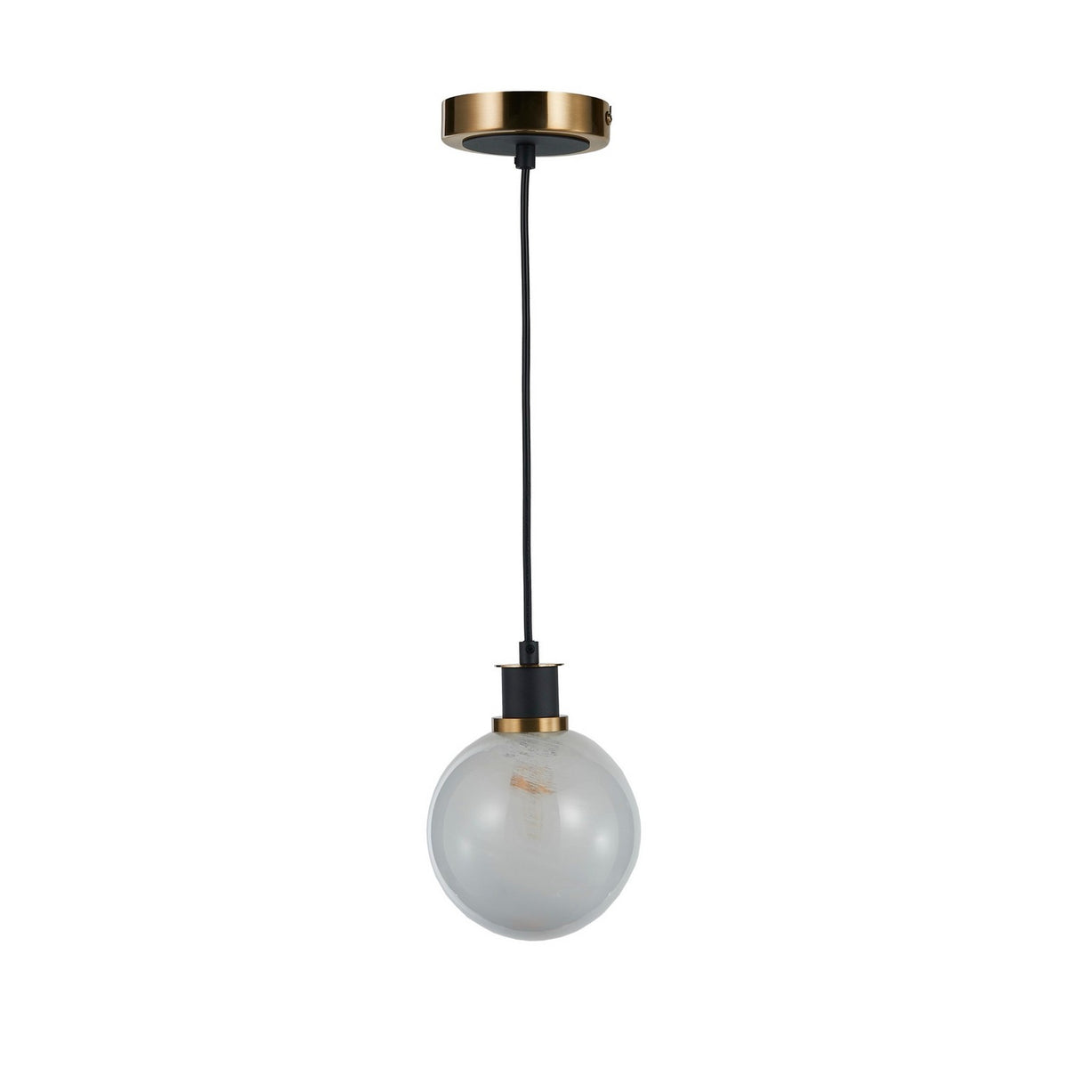 Artcraft Canada - AC11870SW - One Light Pendant - Gem - Black and Brushed Brass
