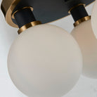 Artcraft Canada - AC11873WH - Three Light Semi-Flush Mount - Gem - Black and Brushed Brass