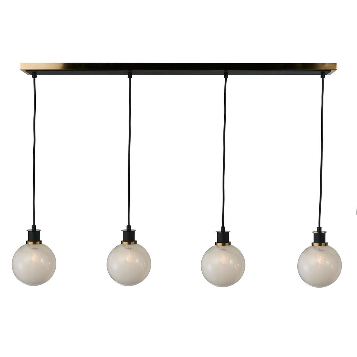 Artcraft Canada - AC11874SW - Four Light Island/Pool Table - Gem - Black and Brushed Brass