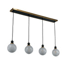 Artcraft Canada - AC11874SW - Table de billard/îlot à quatre lumières - Gem - Noir et laiton brossé