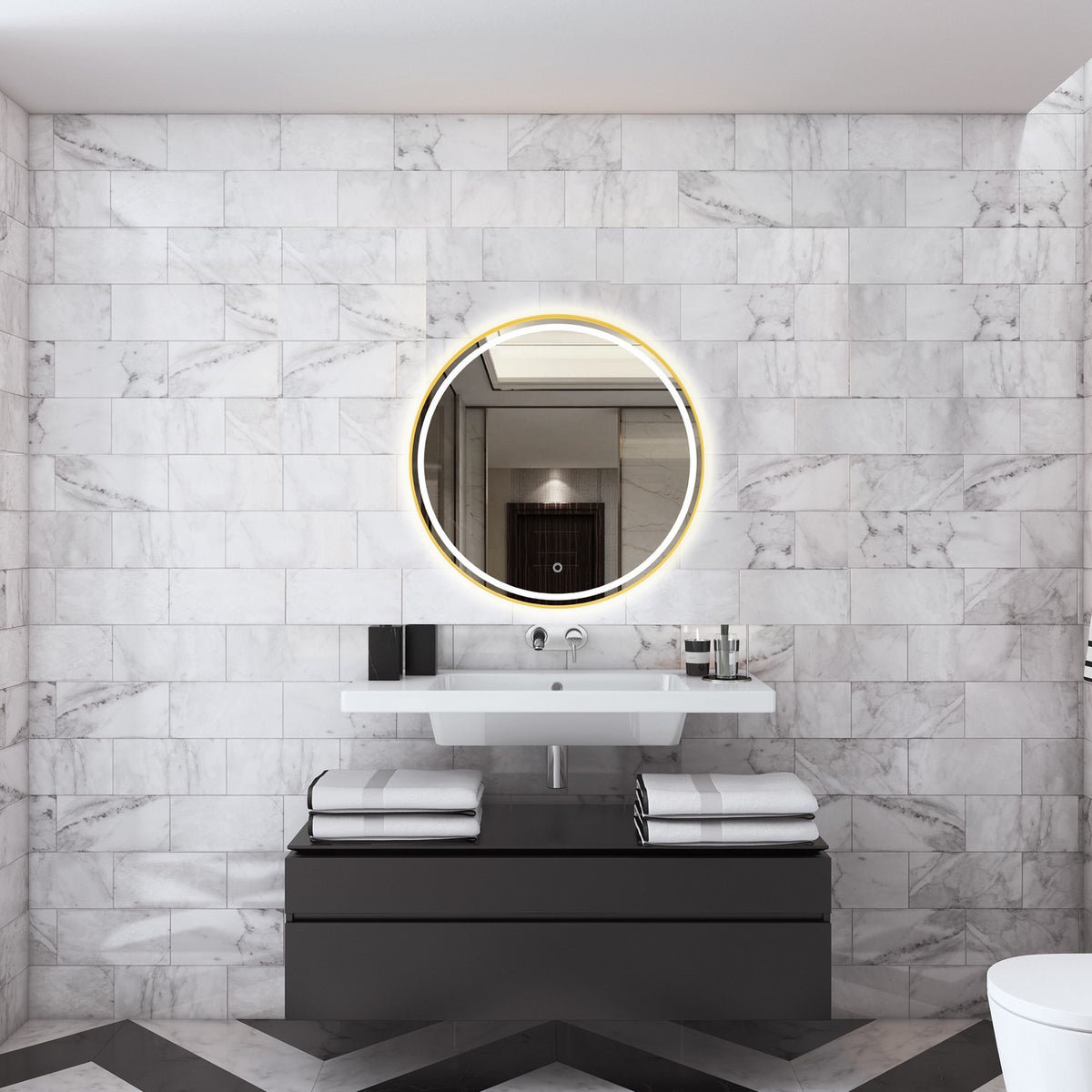 Artcraft Canada - AM351 - LED Mirror - Reflections - Brushed Brass