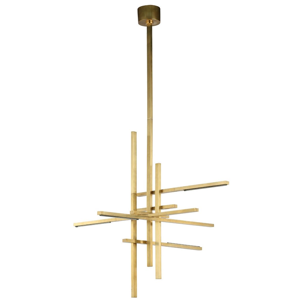 Visual Comfort Modern - SLCH56127CCHAB - LED Chandelier - Cityscape - Hand Rubbed Antique Brass