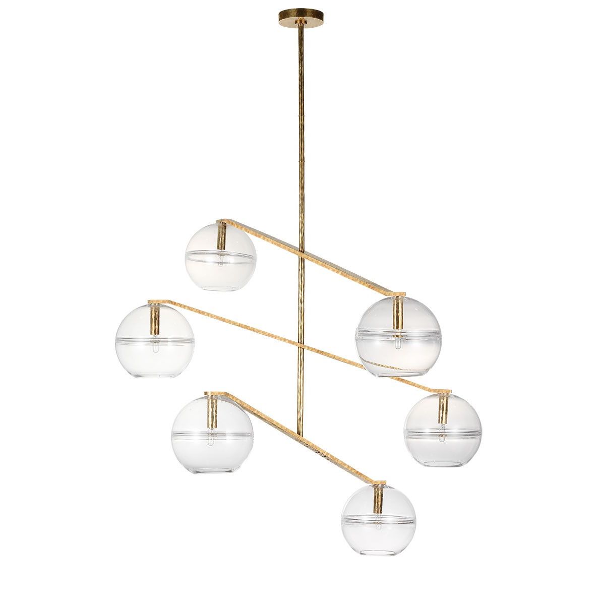 Visual Comfort Modern - SLCH354CPAB - Six Light Chandelier - Lowing - Polished Antique Brass