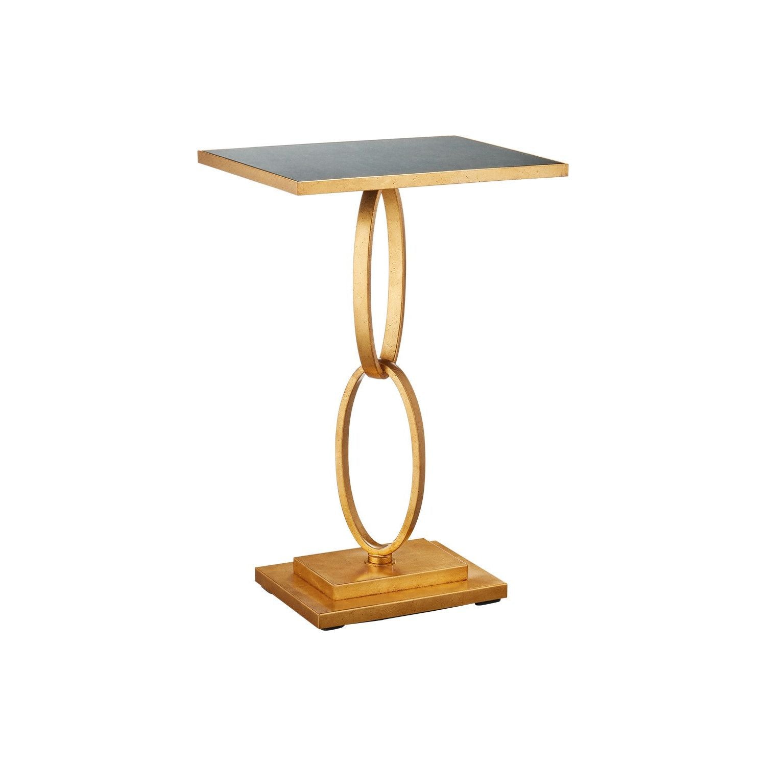 Currey and Company - 4000-0190 - Accent Table - Gold Leaf/Antique Mirror