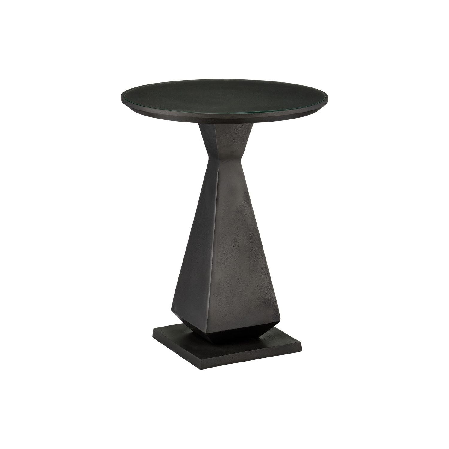 Currey and Company - 4000-0191 - Accent Table - Graphite/Clear