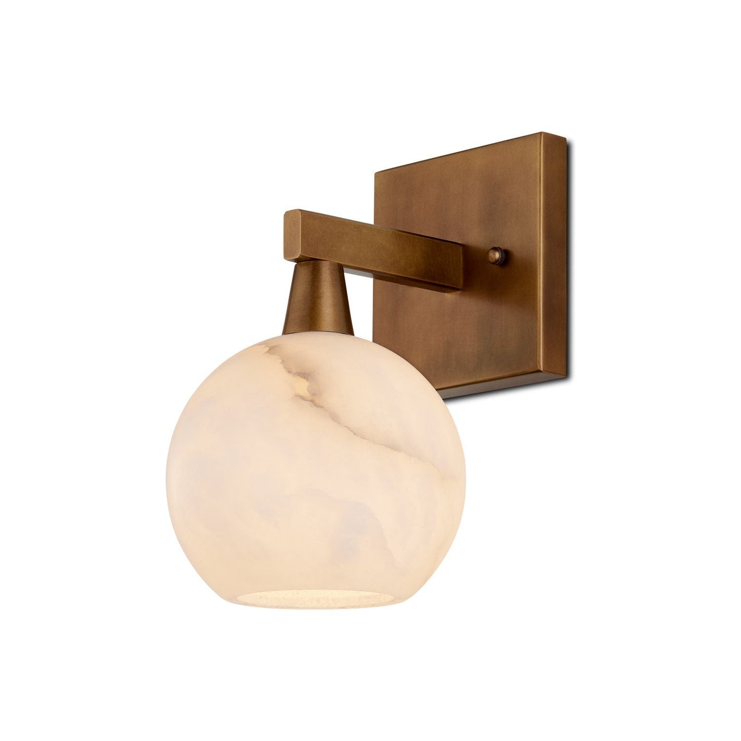 Currey and Company - 5800-0041 - One Light Wall Sconce - Antique Brass/Natural