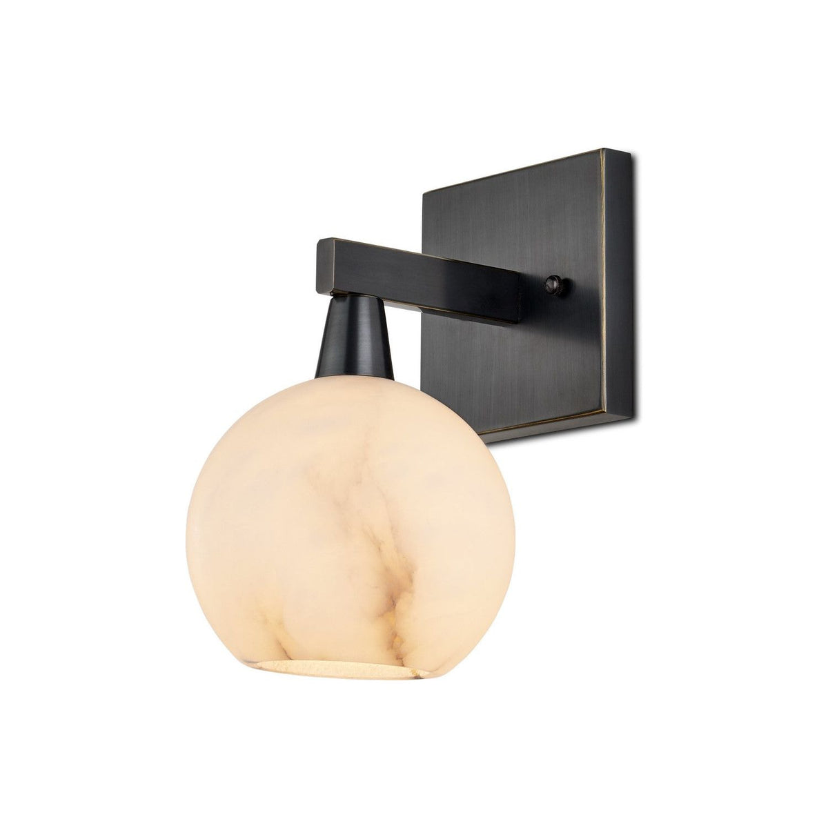 Currey and Company - 5800-0042 - One Light Wall Sconce - Oil Rubbed Bronze/Natural