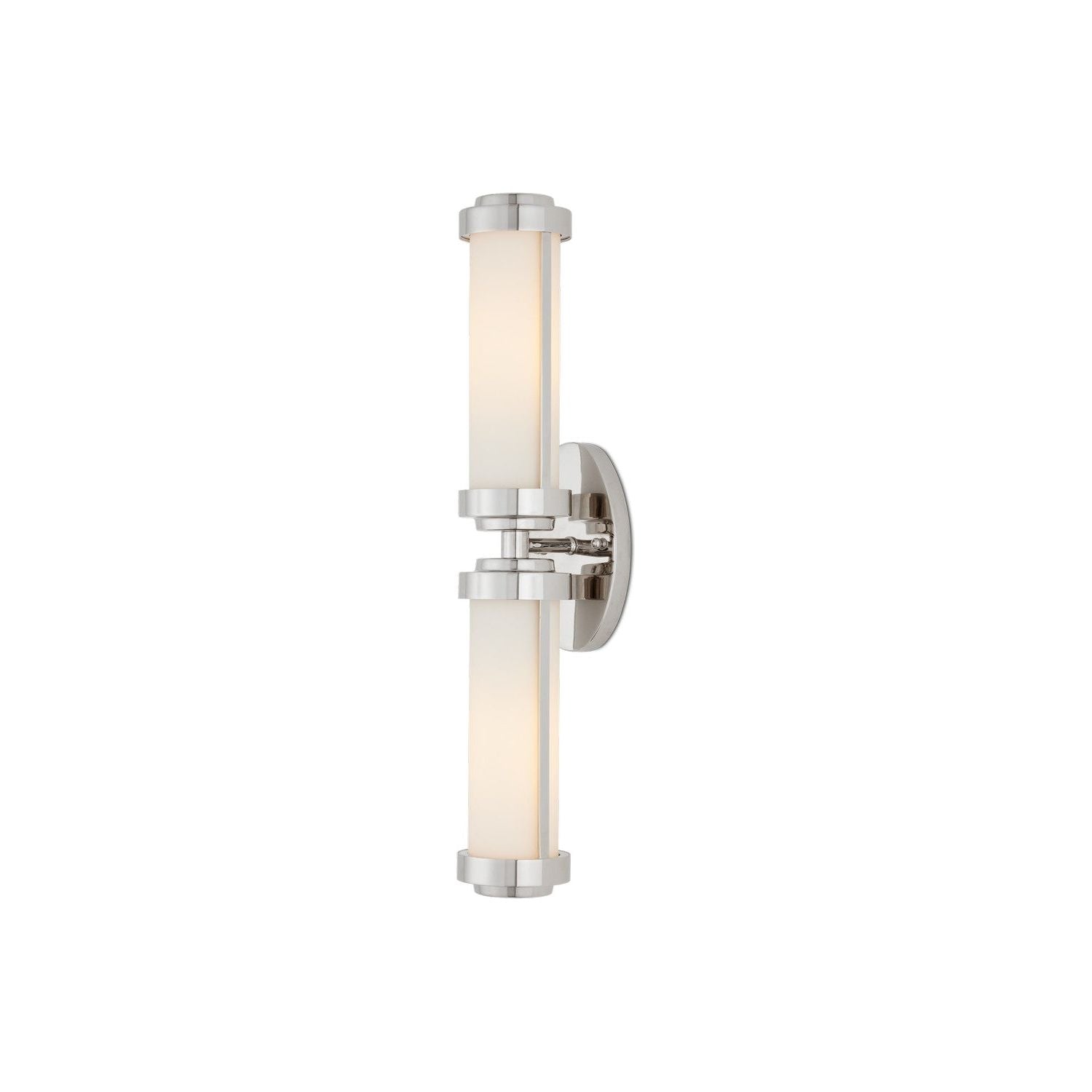 Currey and Company - 5800-0043 - Two Light Wall Sconce - Polished Nickel/Opaque
