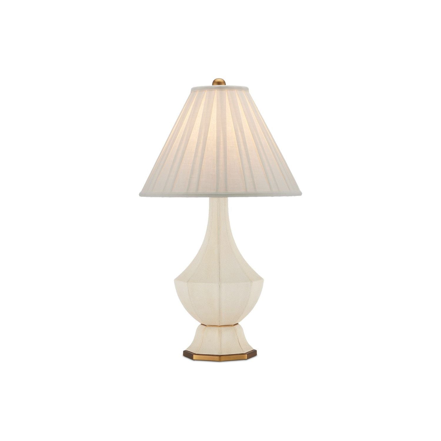 Currey and Company - 6000-0926 - One Light Table Lamp - Beige/Antique Brass