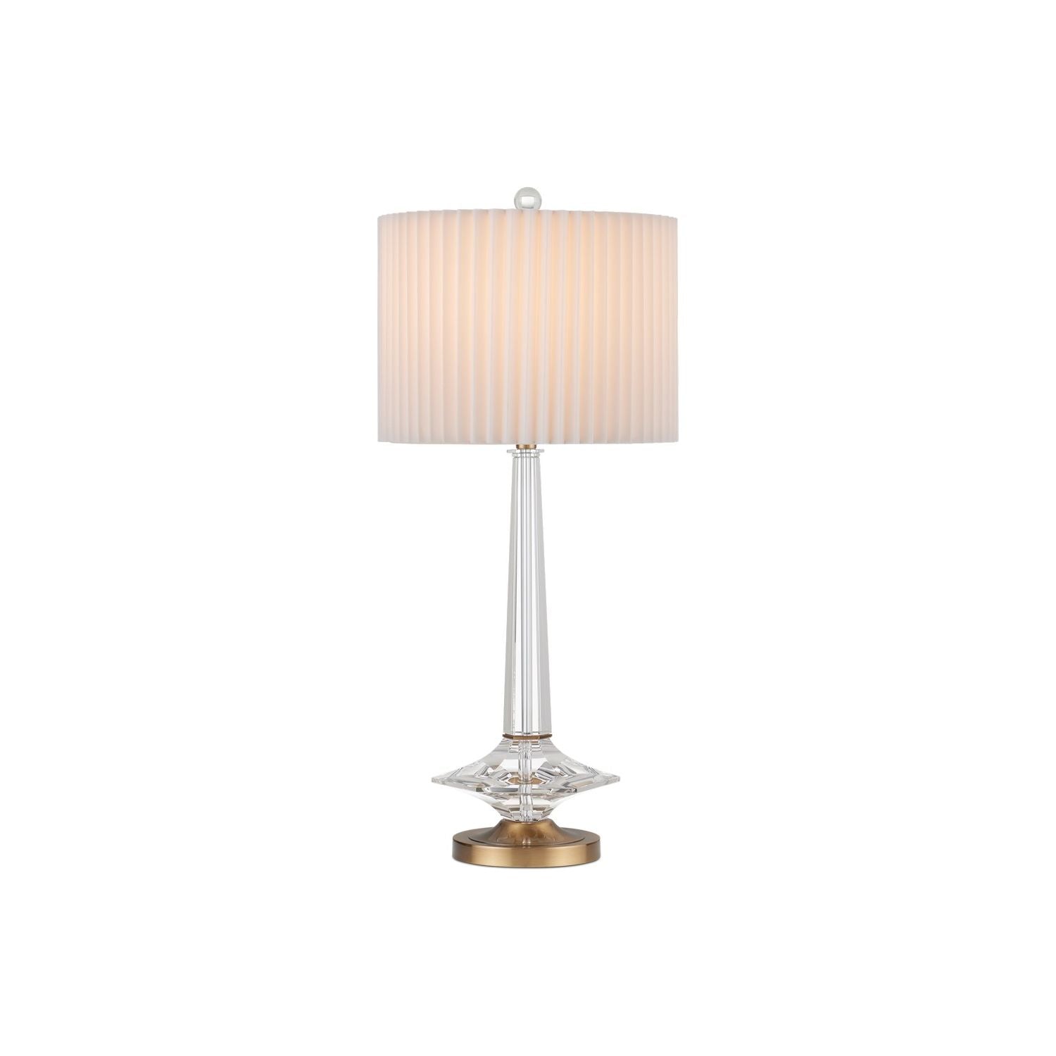 Currey and Company - 6000-0927 - One Light Table Lamp - Clear/Antique Brass