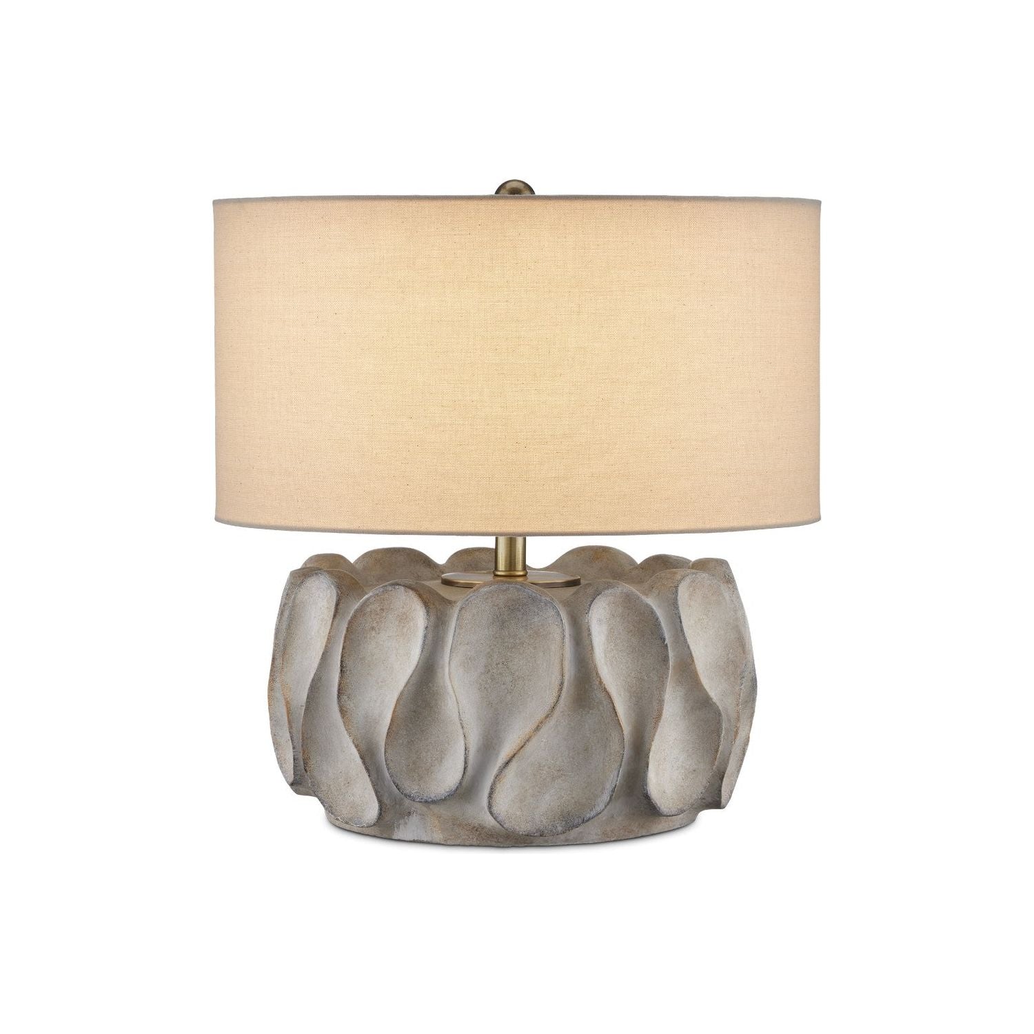 Currey and Company - 6000-0928 - One Light Table Lamp - Gray/Dark Gray/Brown/Light Antique Brass