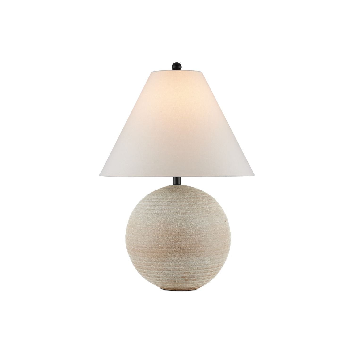 Currey and Company - 6000-0930 - One Light Table Lamp - Beige/Matte Black