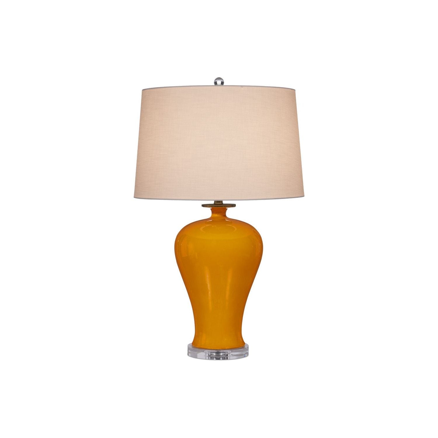 Currey and Company - 6000-0933 - One Light Table Lamp - Imperial Yellow/Clear/Natural Brass