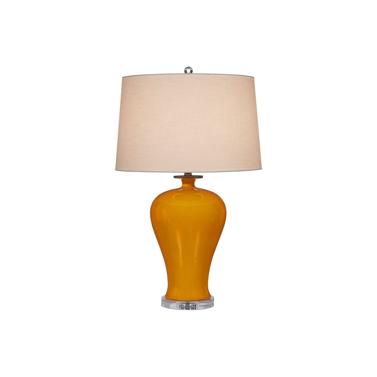Currey and Company - 6000-0933 - One Light Table Lamp - Imperial Yellow/Clear/Natural Brass