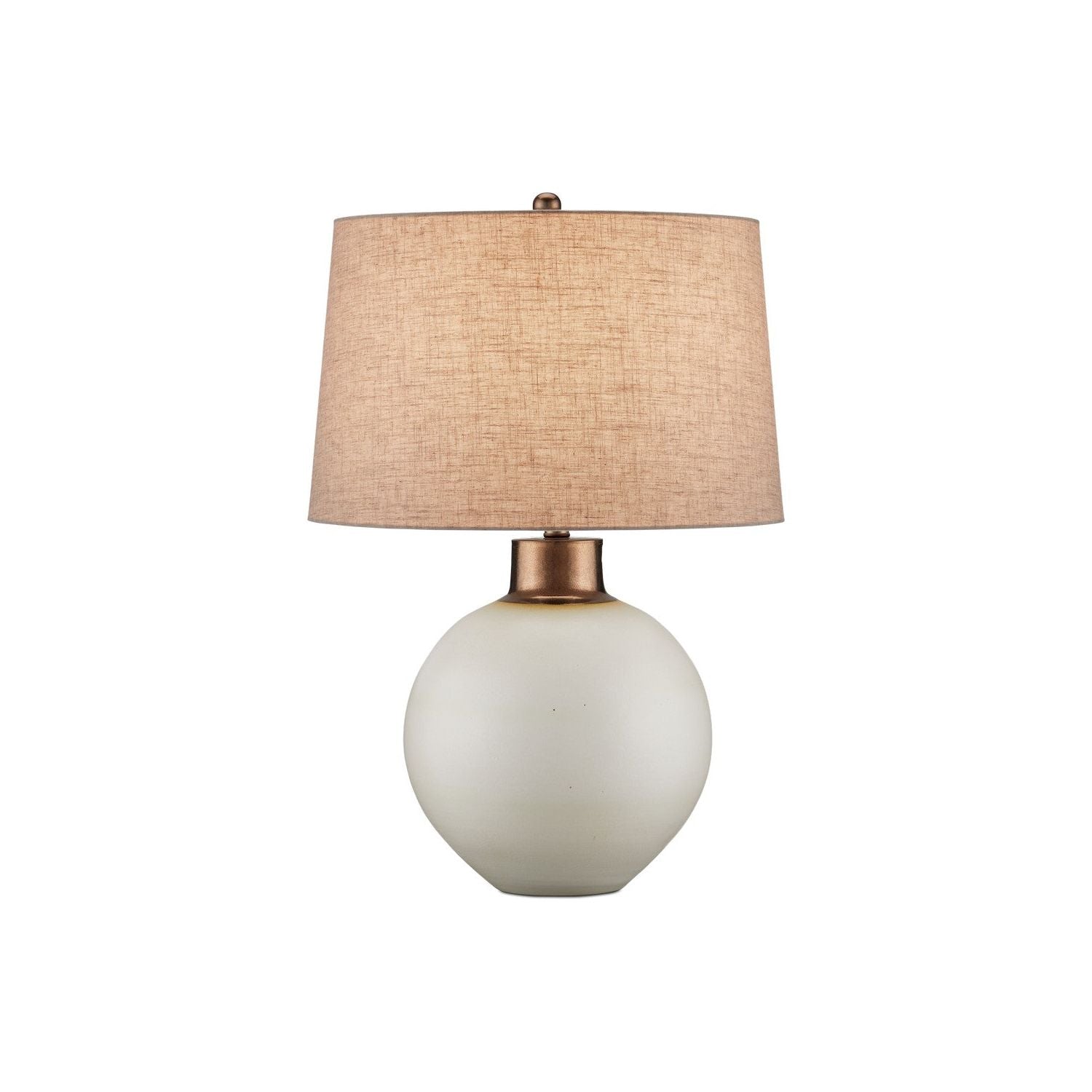 Currey and Company - 6000-0939 - One Light Table Lamp - Off-White/Metallic Gold