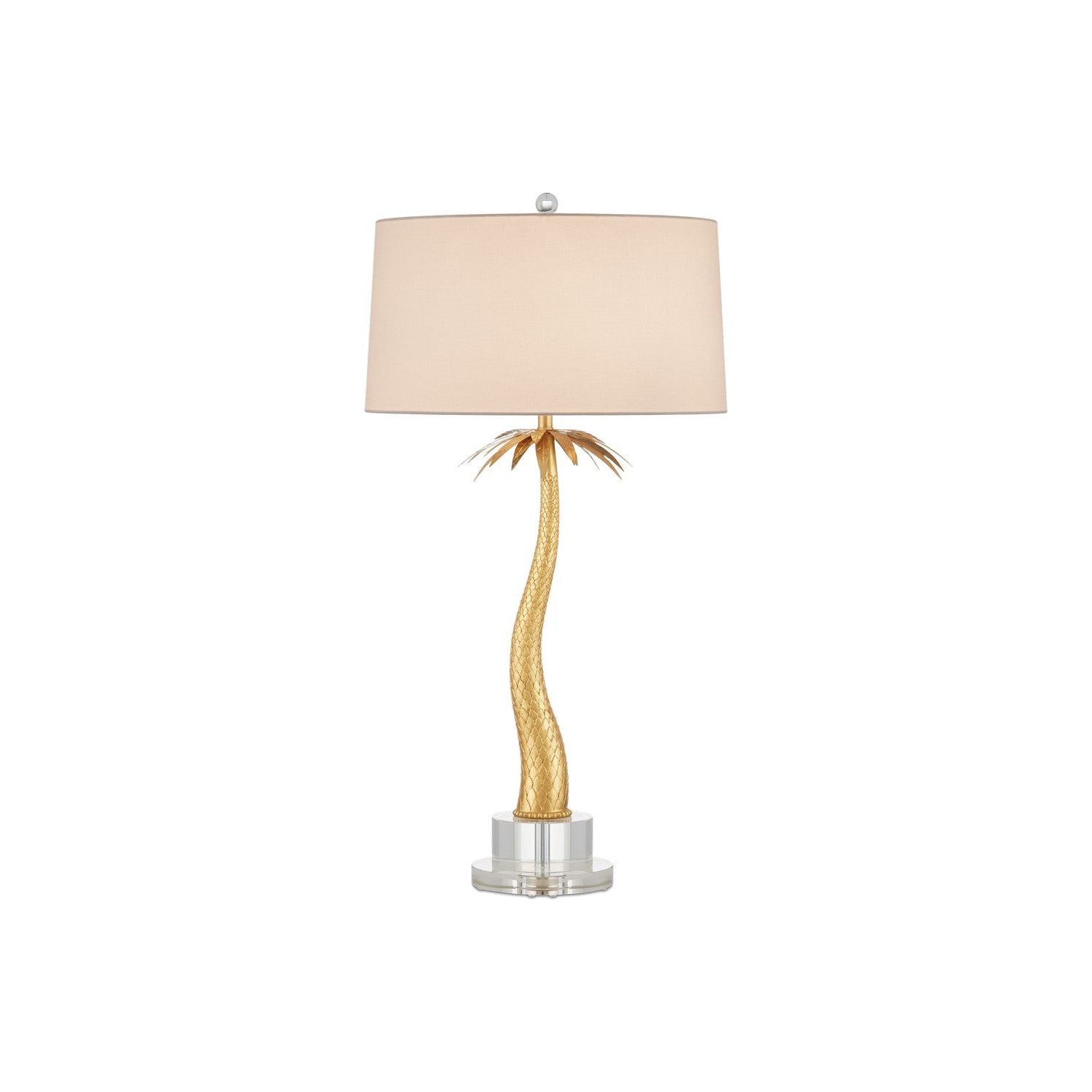 Currey and Company - 6000-0961 - Two Light Table Lamp - Contemporary Gold Leaf/Clear