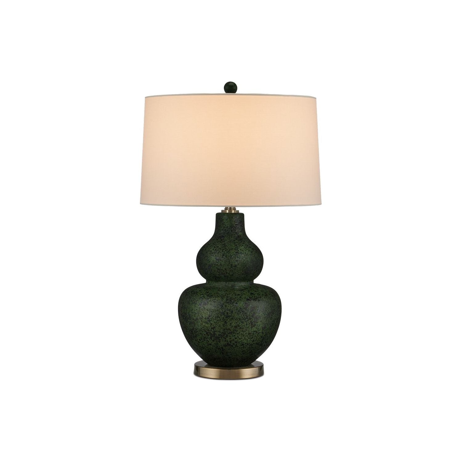 Currey and Company - 6000-0967 - One Light Table Lamp - Moss Green/Antique Brass