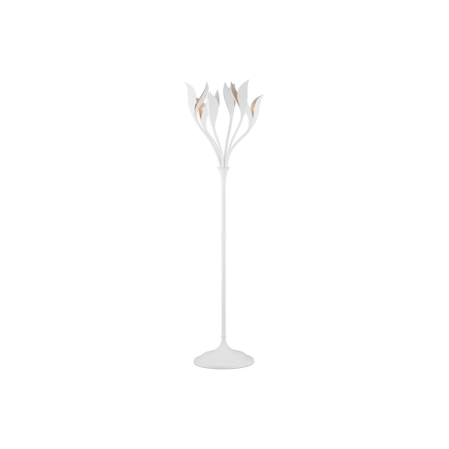 Currey and Company - 8000-0160 - Six Light Floor Lamp - Gesso White