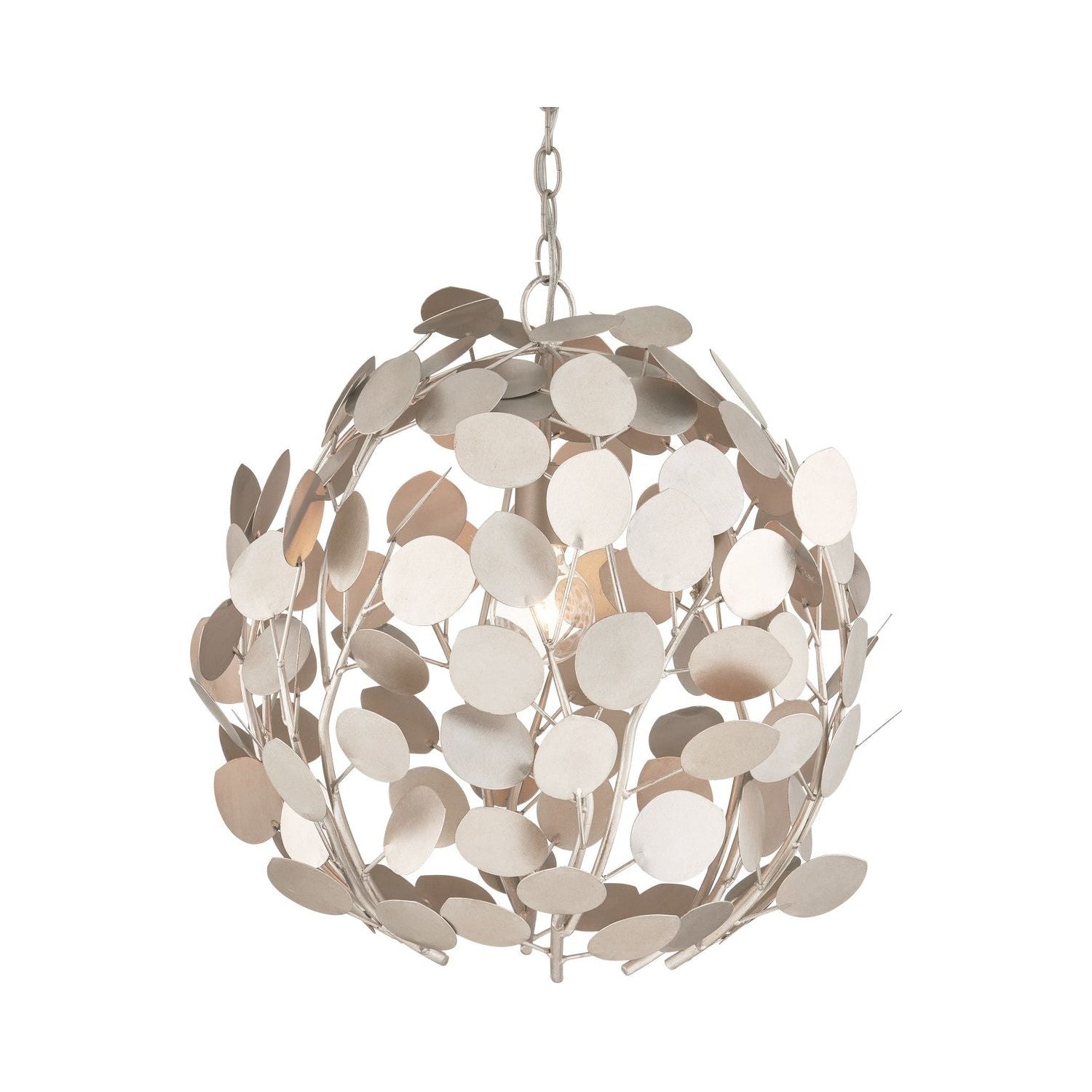 Currey and Company - 9000-1198 - One Light Chandelier - Contemporary Silver Leaf/Contemporary Silver