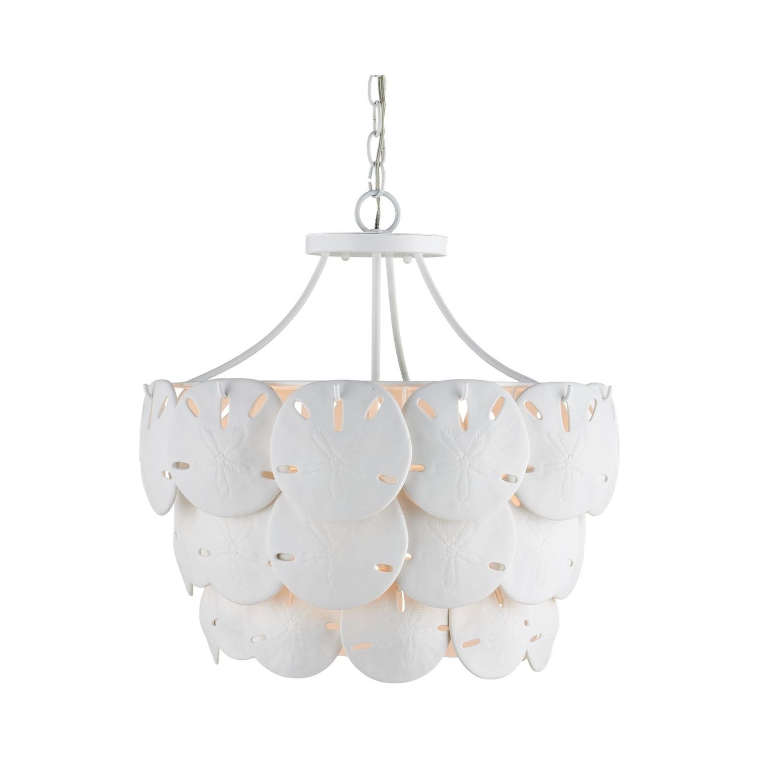 Currey and Company - 9000-1202 - Three Light Chandelier - Sugar White/White