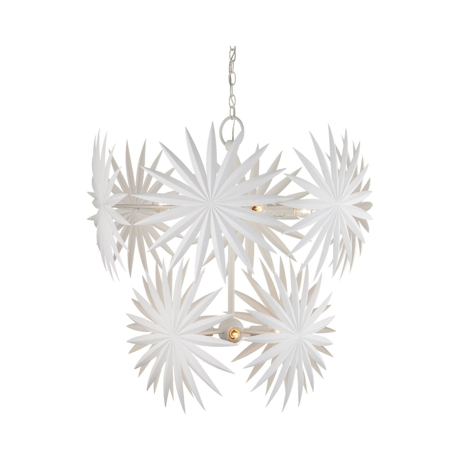 Currey and Company - 9000-1204 - Ten Light Chandelier - Gesso White