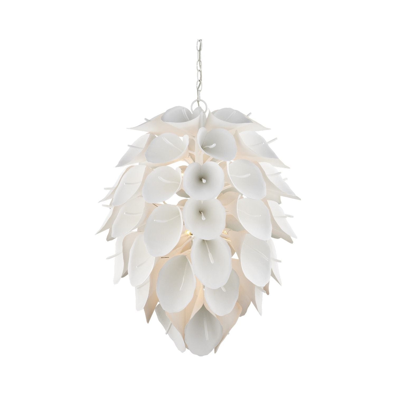 Currey and Company - 9000-1206 - Nine Light Chandelier - Gesso White