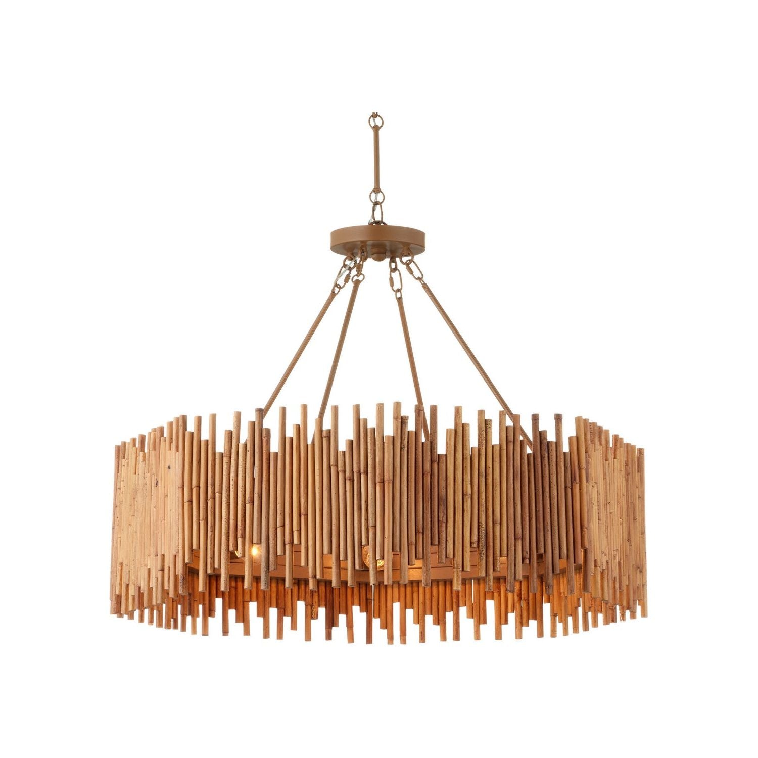 Currey and Company - 9000-1208 - Eight Light Chandelier - Natural/Khaki