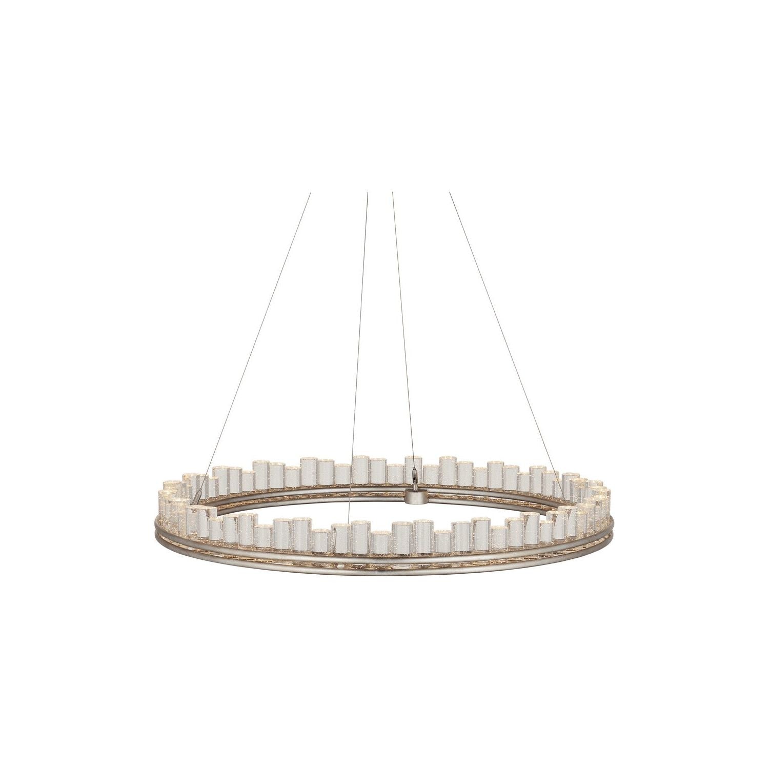 Currey and Company - 9000-1220 - One Light Chandelier - Contemporary Silver Leaf/Contemporary Silver/Clear
