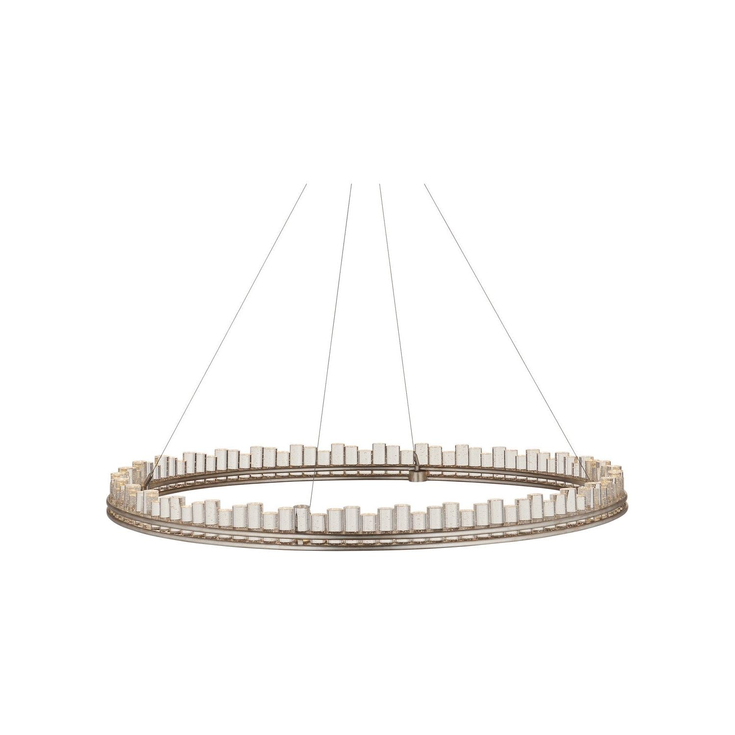 Currey and Company - 9000-1221 - One Light Chandelier - Contemporary Silver Leaf/ Contemporary Silver/Clear