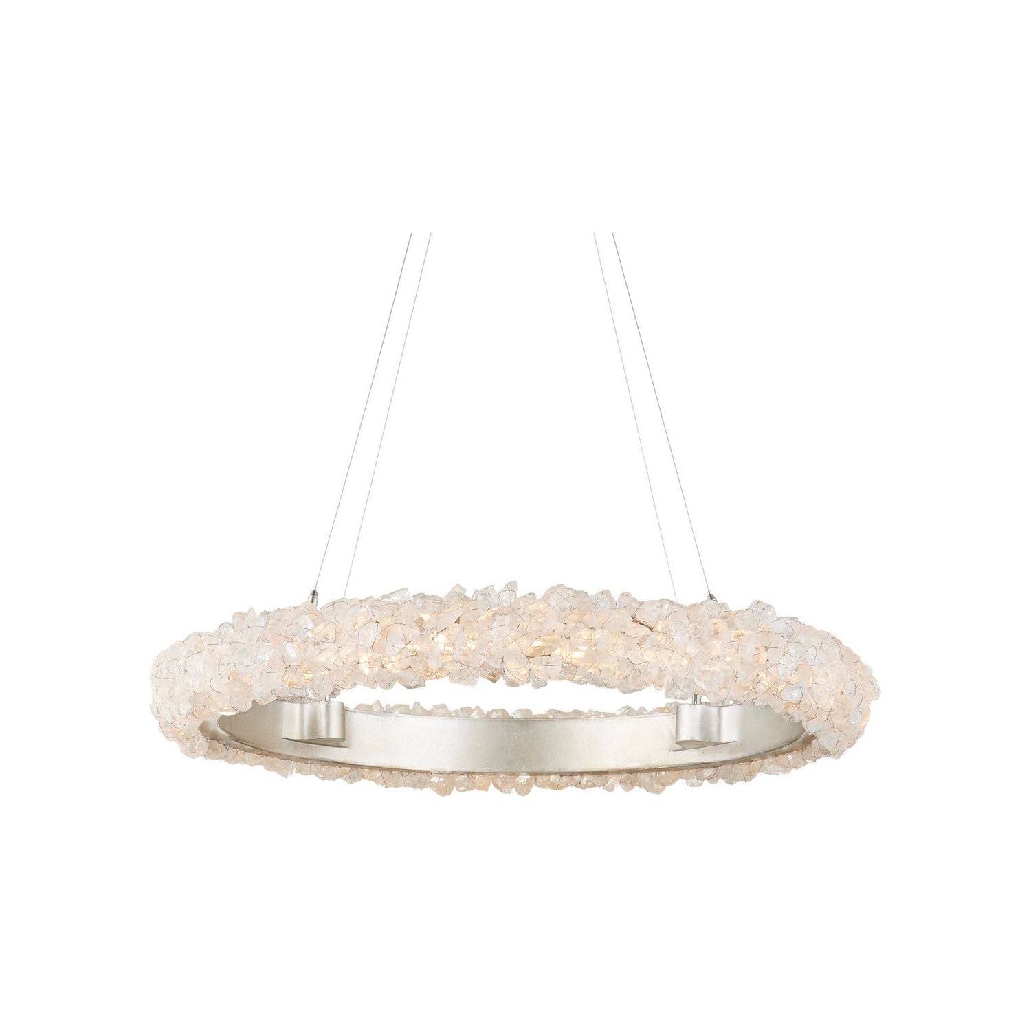 Currey and Company - 9000-1222 - One Light Chandelier - Contemporary Silver Leaf/Contemporary Silver/Natural