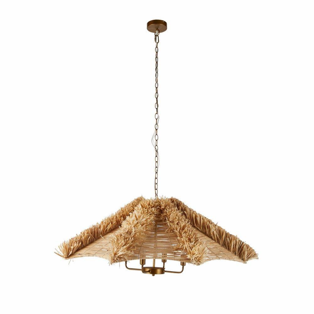 Arteriors - DLS09 - Quatre lumières Suspendu - Cadance - Laiton naturel/naturel/antique